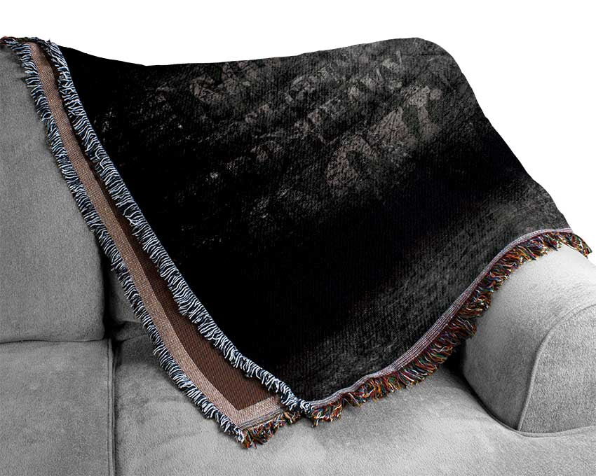 Grunge guitar distressed Woven Blanket