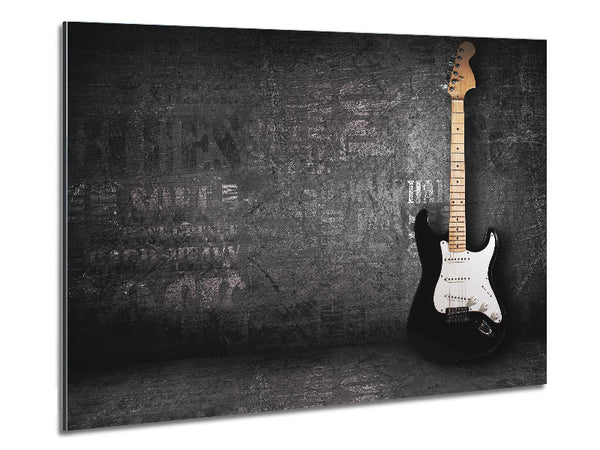Grunge guitar distressed Metal Print