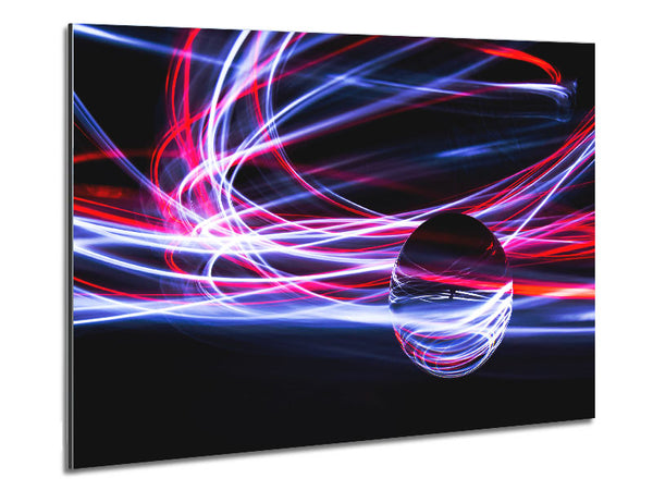 Light painting orb Metal Print