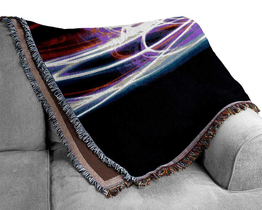 Light painting orb Woven Blanket