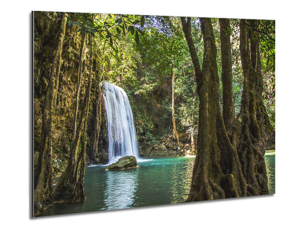 Amazon jungle waterfall Metal Print