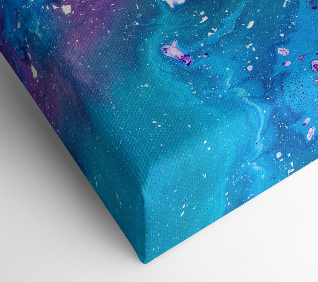  A Canvas Print of Colours mixing together Canvas Art