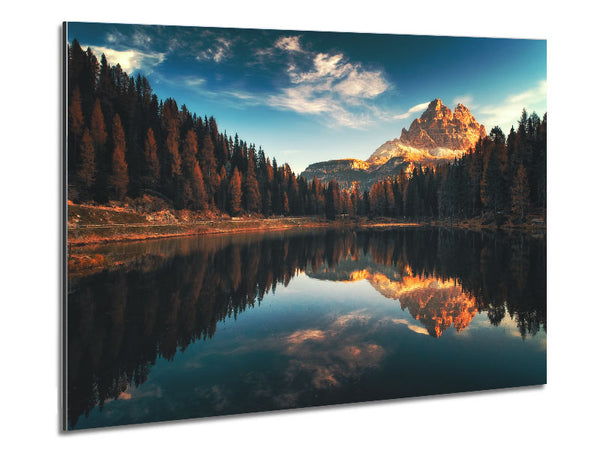 Lago Antorno clear waters Metal Print