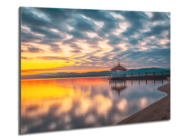 Stage on the Pier Metal Print