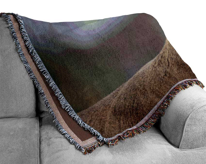 Stag looking onwards Woven Blanket
