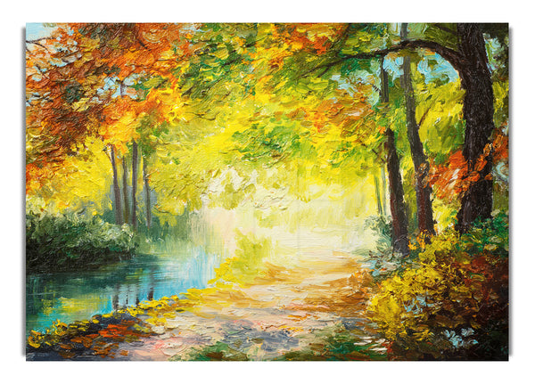 Hand painted woodland scene
