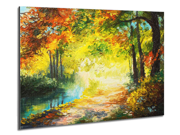 Hand painted woodland scene Metal Print
