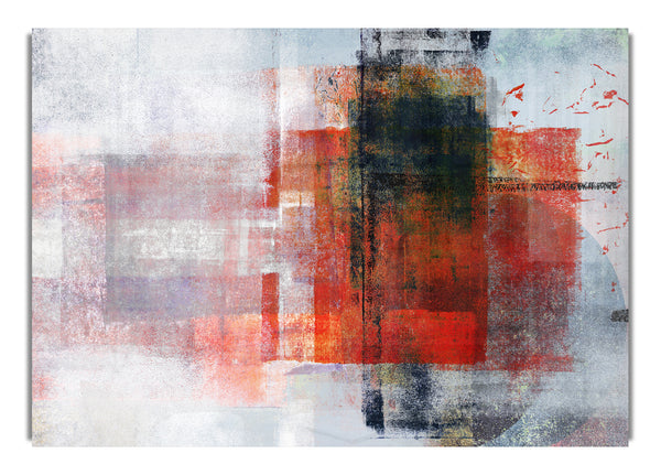 Abstrakt, rot, quadrat, farbroller