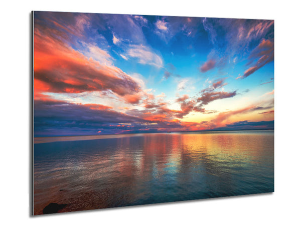 Stunning skies above the sea Metal Print