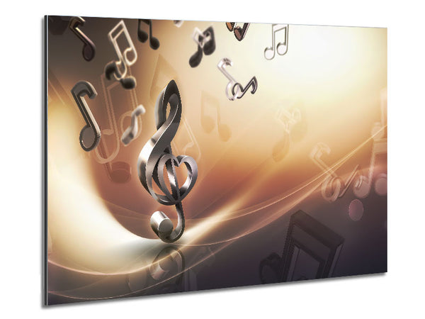 Musical notes love Metal Print