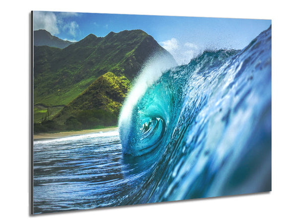 Water swirling waves Metal Print