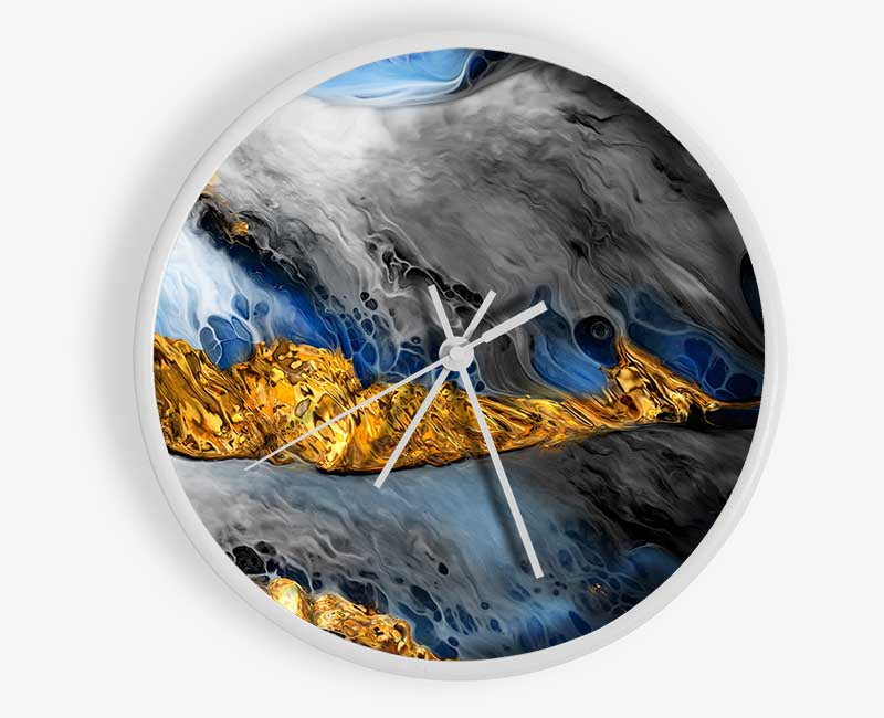 Oil flow of colours Clock - Wallart-Direct UK