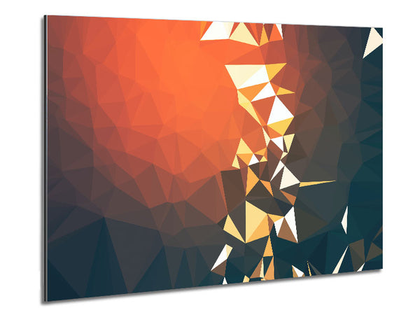 Triangle shapes warmth Metal Print