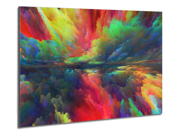 Vibrant powdered colours sky Metal Print