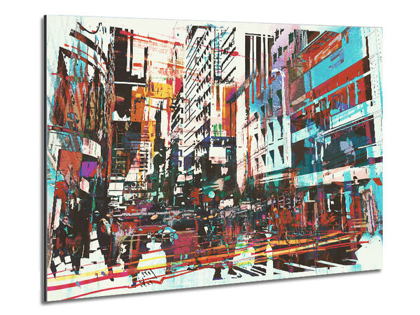 Abstract city art Metal Print