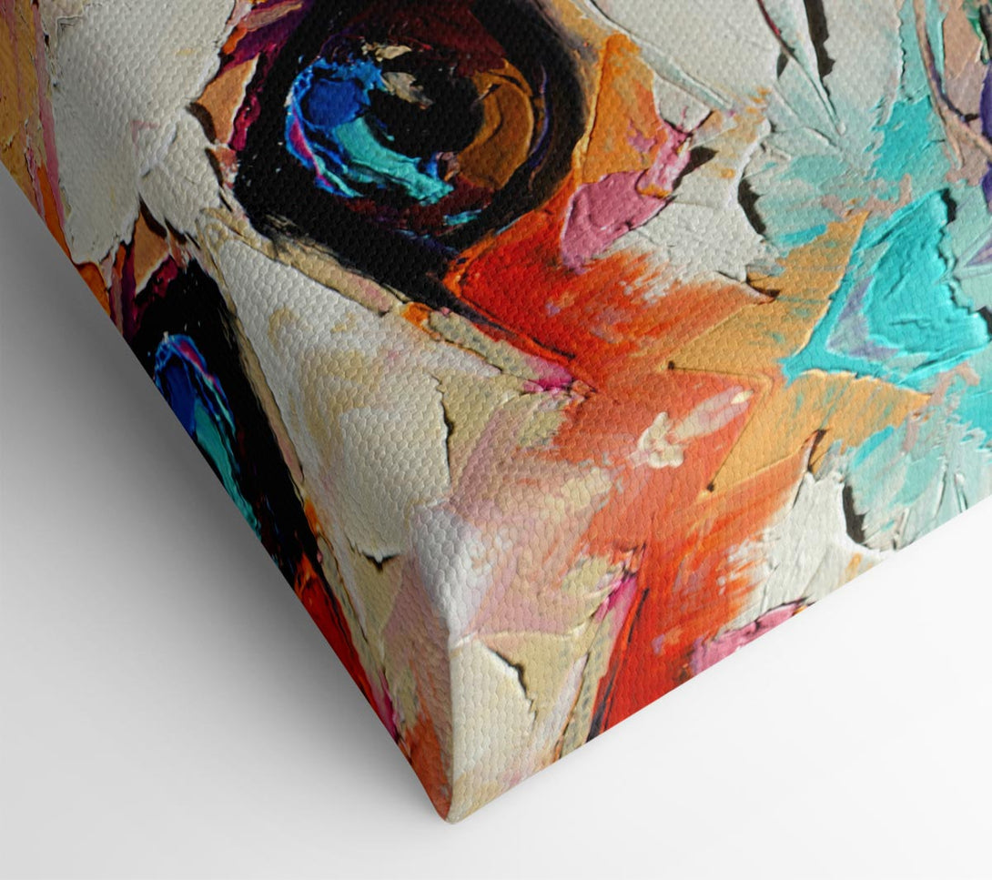  A Canvas Print of Close Up Fox Painting Canvas Art