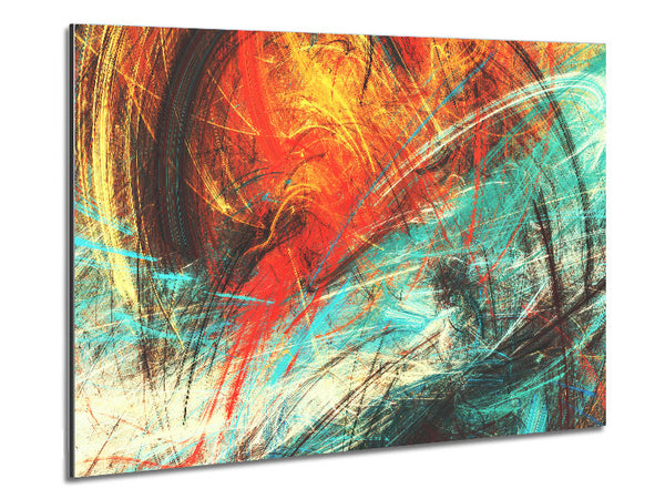 Fire and Ice explosion Metal Print