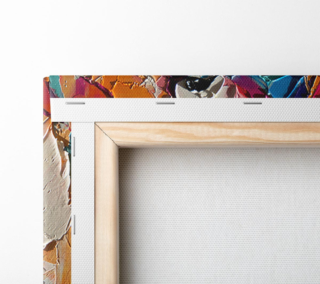  A Canvas Print of Textures of paint and colour Canvas Art