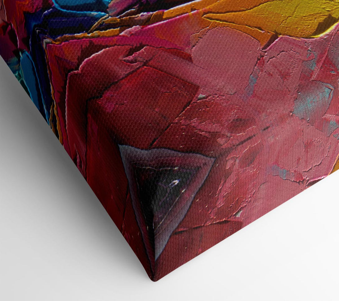  A Canvas Print of Textures of paint and colour Canvas Art
