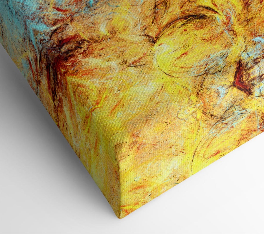  A Canvas Print of Firey swirls and ice Canvas Art