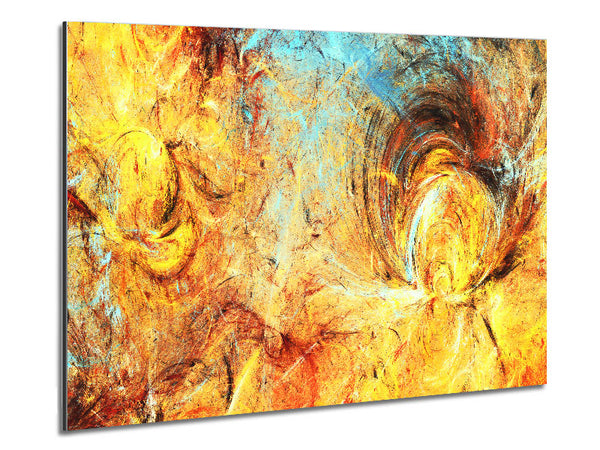 Firey swirls and ice Metal Print