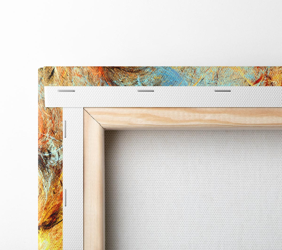  A Canvas Print of Firey swirls and ice Canvas Art