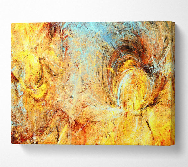  A Canvas Print of Firey swirls and ice Canvas Art