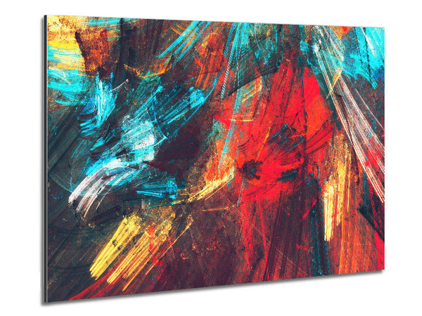 Coloured lines of distortion Metal Print