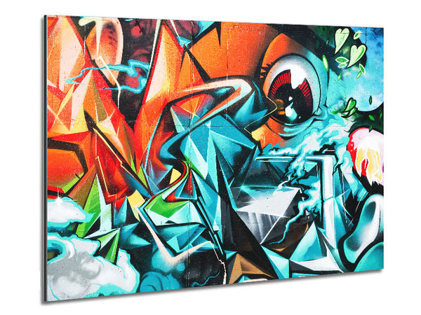 Awesome Graffiti art in space Metal Print