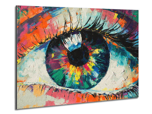 Detailed eye up close acrylic paints Metal Print