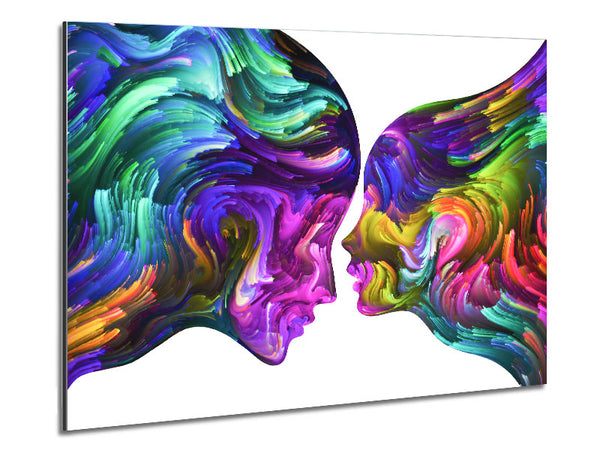 Soul connection of colour and vibrance Metal Print