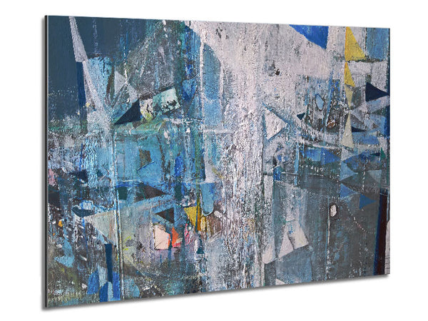triangles washed over wall Metal Print