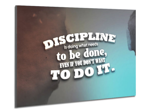 Discipline is doing what needs to be done Metal Print
