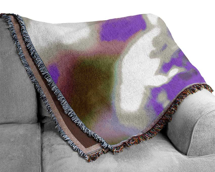 Pretty small purple flowers Woven Blanket
