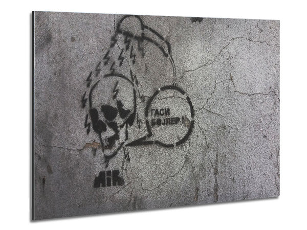 Skull voltage shower Metal Print