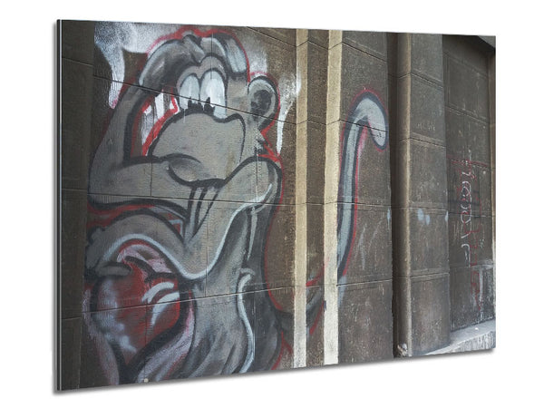 Monkey on the wall Metal Print