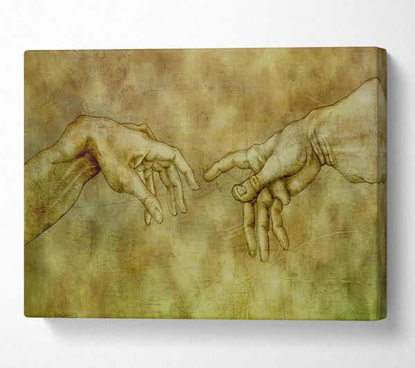  A Canvas Print of Hands of power meeting Canvas Wall Art
