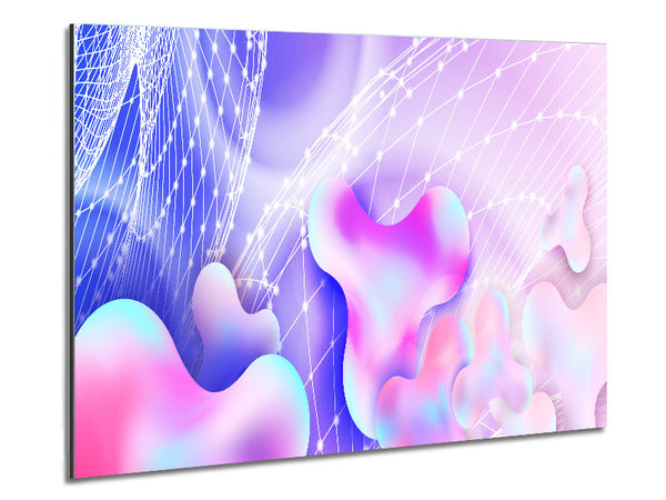 Grids and curvitures Metal Print