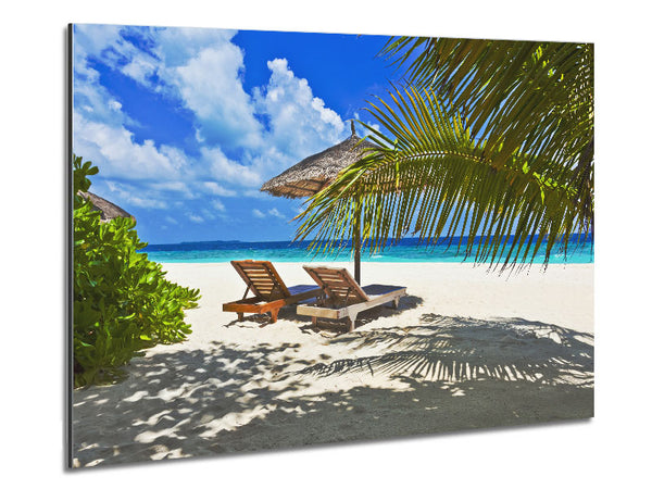 Palm beach holiday island Metal Print