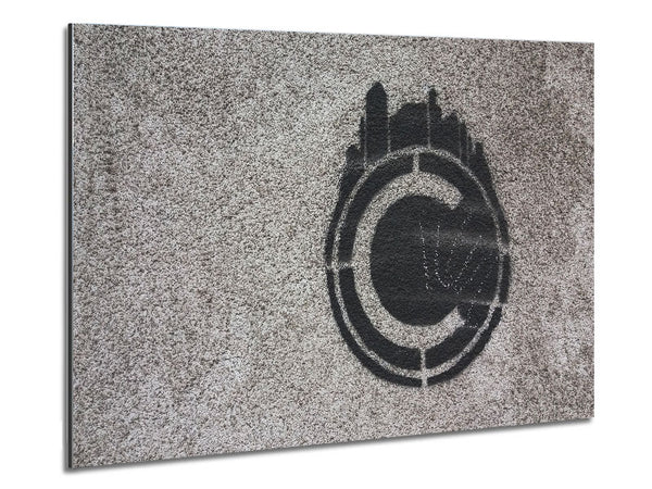 Circle spray shapes Metal Print