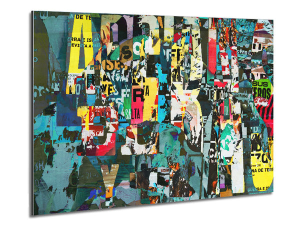 Graphic Collage Metal Print