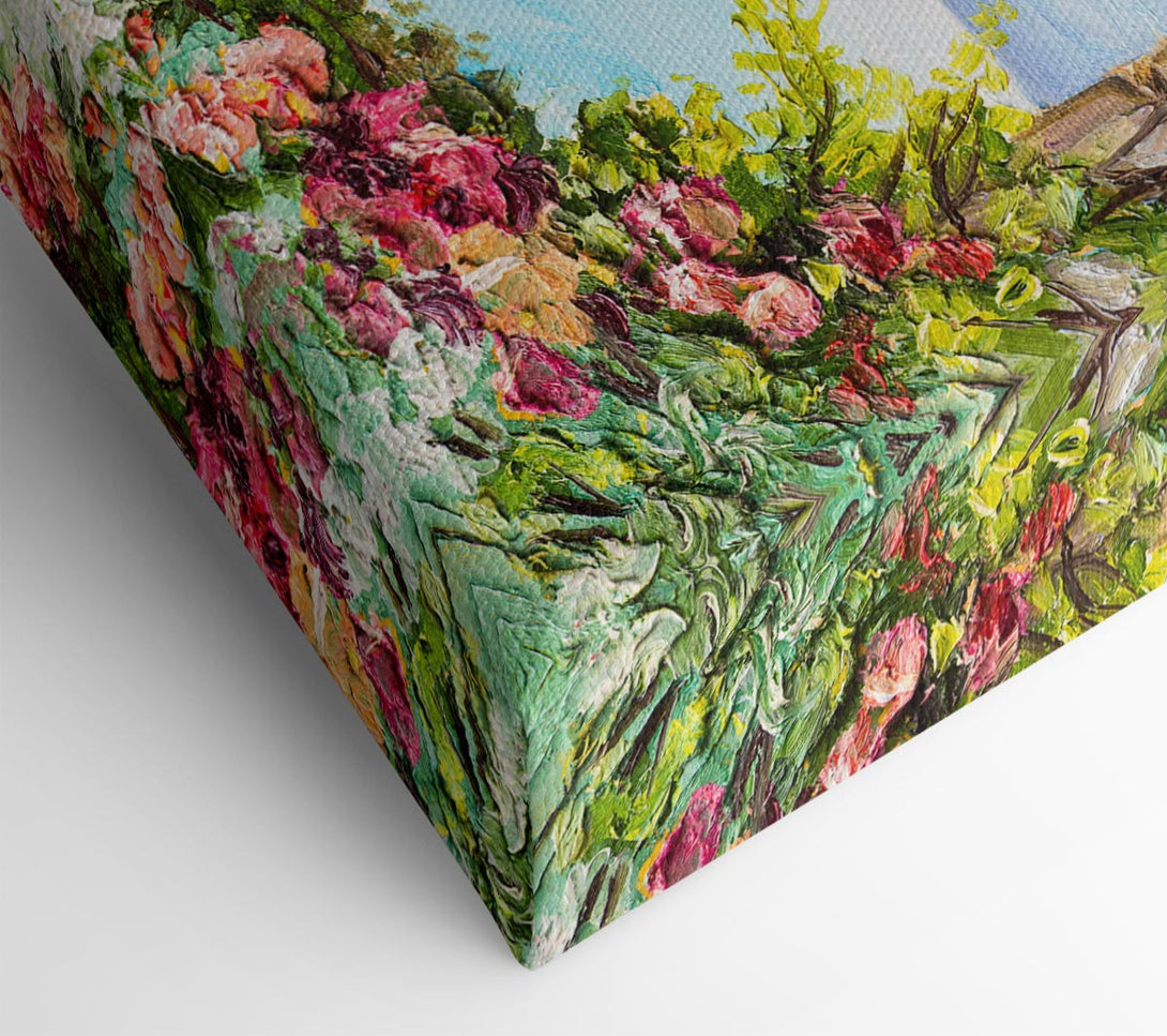  A Canvas Print of Floral View Of The Cove Watercolour Canvas Art
