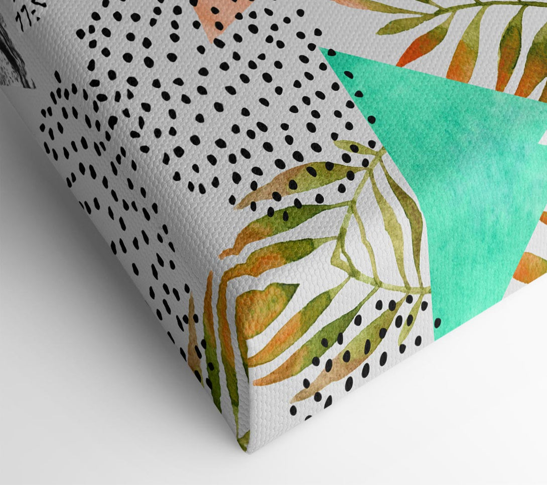  A Canvas Print of Mix Mid Century Plants And Patterns Canvas Print