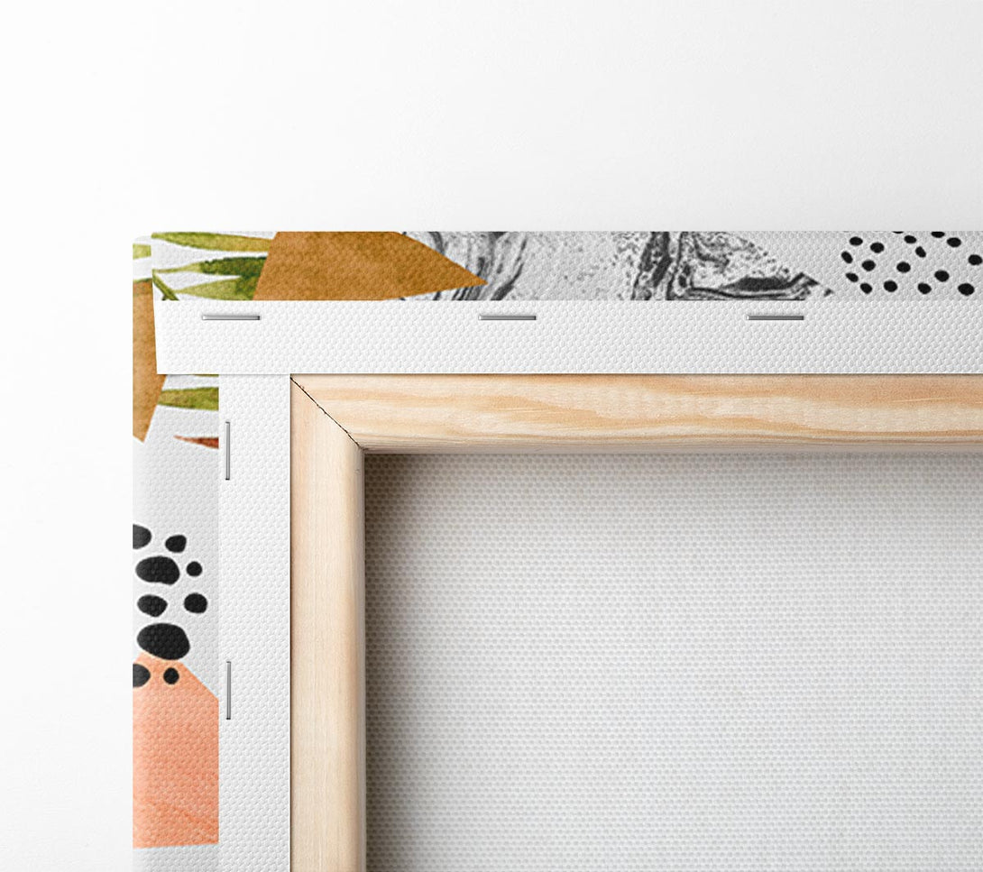  A Canvas Print of Mix Mid Century Plants And Patterns Canvas Print