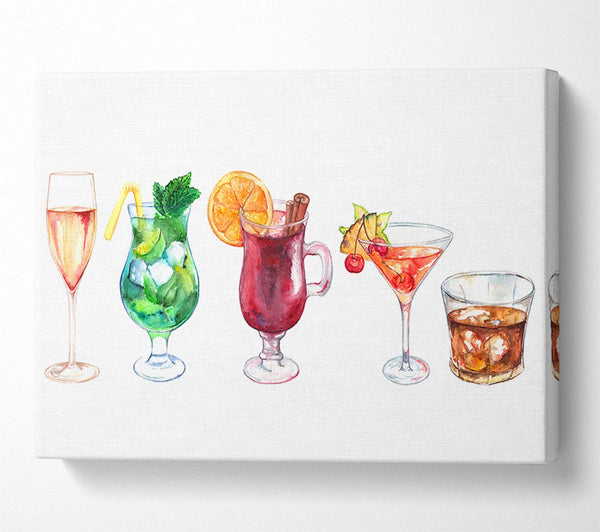  A Canvas Print of Cocktails Of Summer Canvas Wall Art