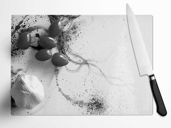 Watercolour Woman Face Glass Chopping Board