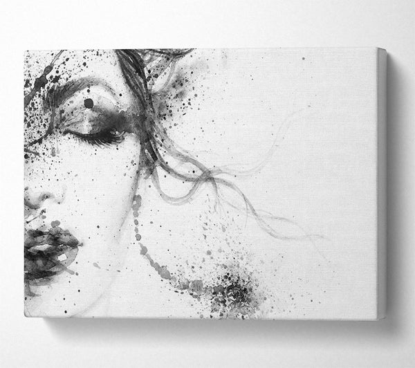  A Canvas Print of Watercolour Woman Face Canvas Wall Art