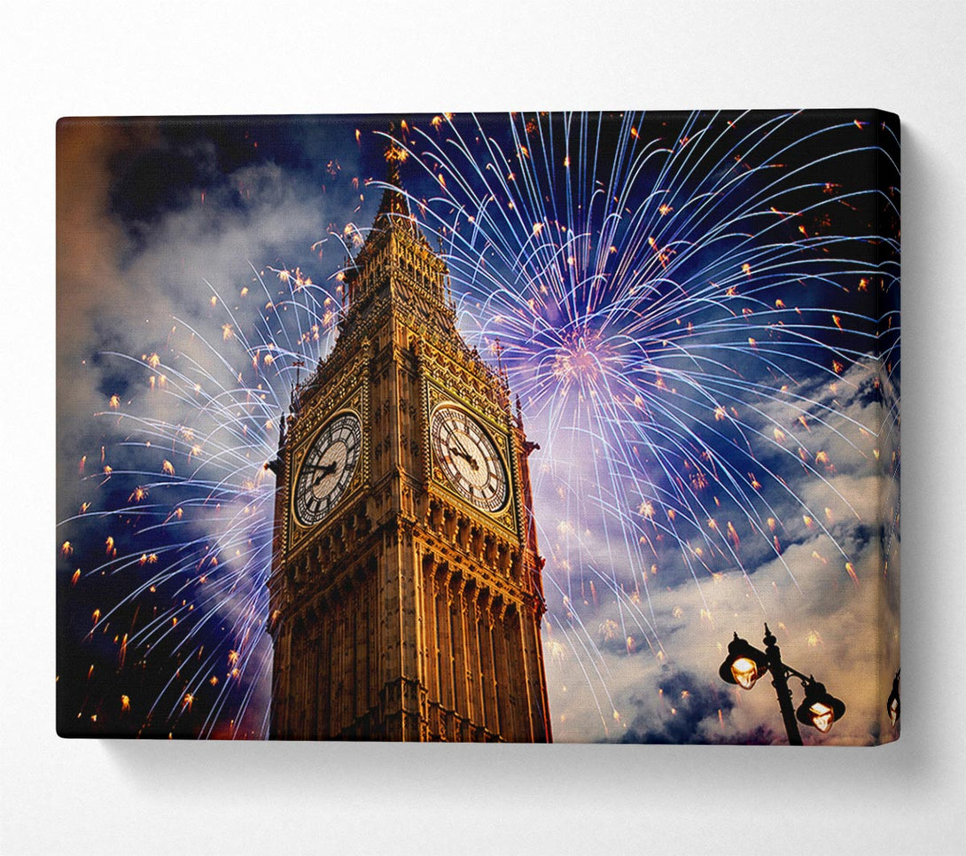  A Canvas Print of Big Ben On New Years Canvas Print