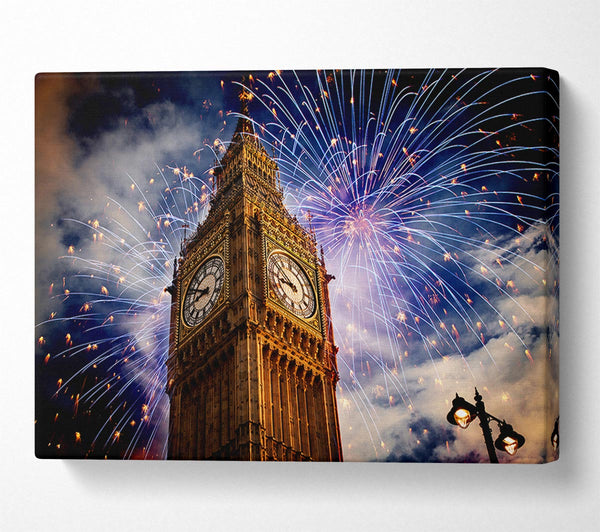  A Canvas Print of Big Ben On New Years Canvas Print