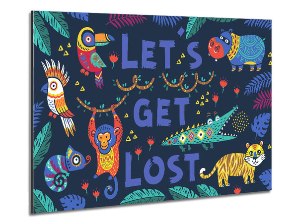 Lets Get Lost Animals Metal Print